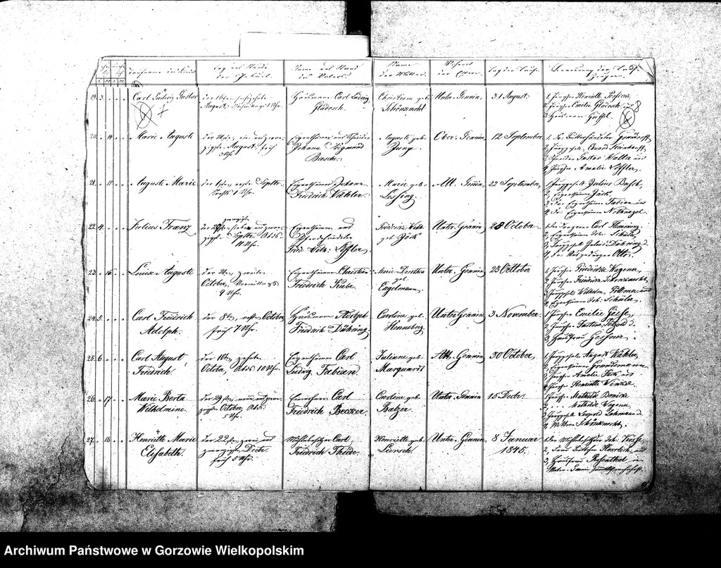 image.from.unit.number "Duplikate der Kirchenbücher von der Parochie Genninsch Warthebruch: Alt Gennin (Jeninek), Unter Gennin (Podjenin), Ober Gennnin (Jeniniec), Spiegel (Poźrzadło), Blumenthal Kwiatkowice), Ludwigsthal (Trzęsów), Bergenhorst (Gorzębia), Haferwiese (Gosławka), Pyrehner Holländer (Pyrzanki), Gross Rehne (Rań)   ."