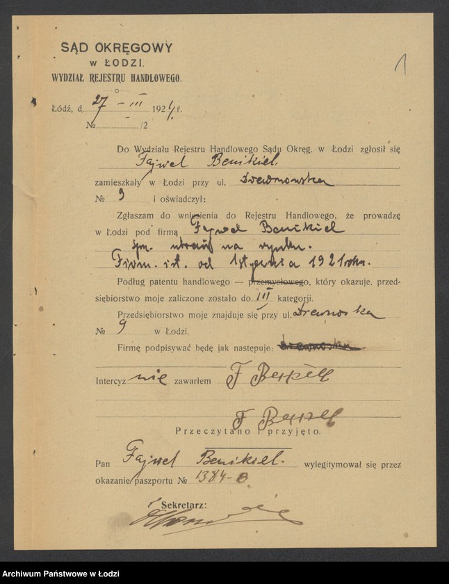 Obraz 3 z jednostki "Fajwel Benikel- handel garderobą męską"