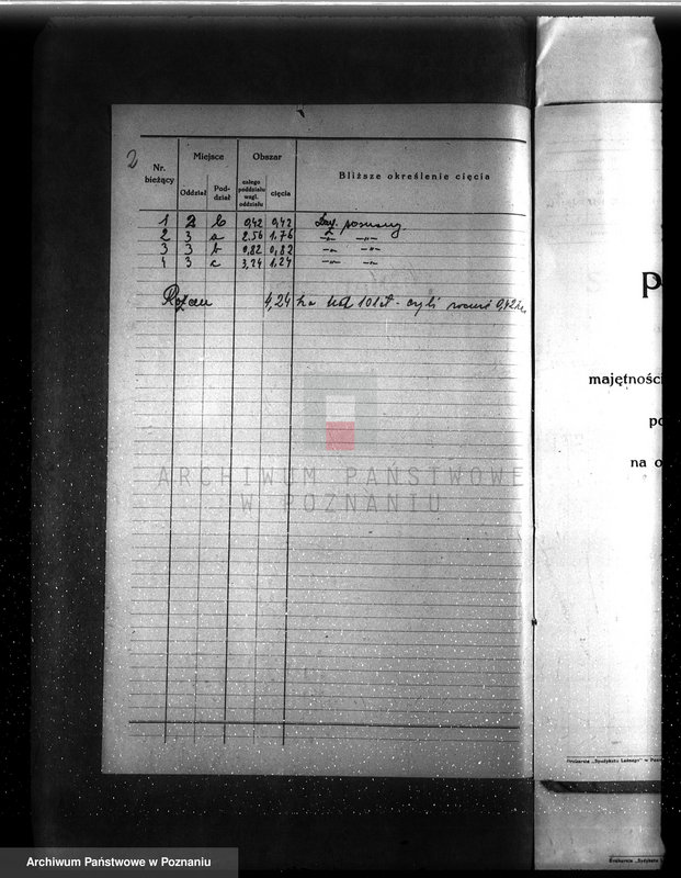 Obraz 6 z jednostki "Plan urządzenia gospodarstwa leśnego dla lasu Berty Stelter w Piotrowie powiat szamotulski 1930-1940"