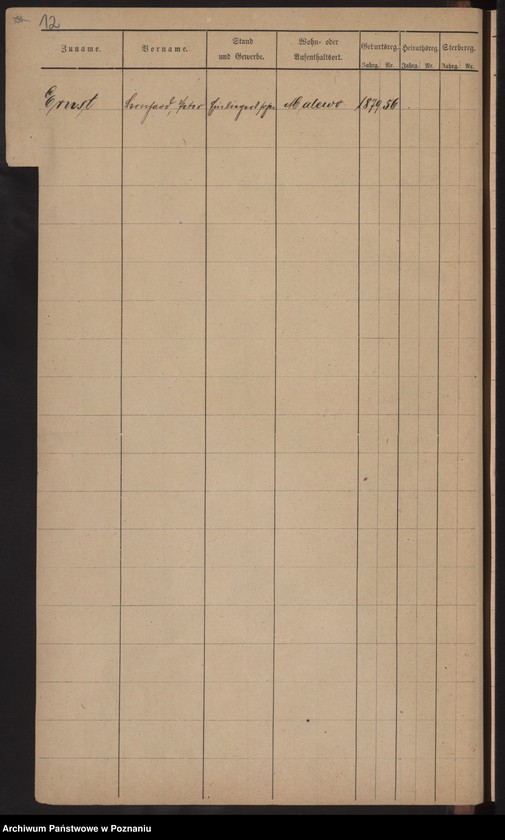 image.from.unit.number "Alphabetisches Namen-Register 1874-1879"