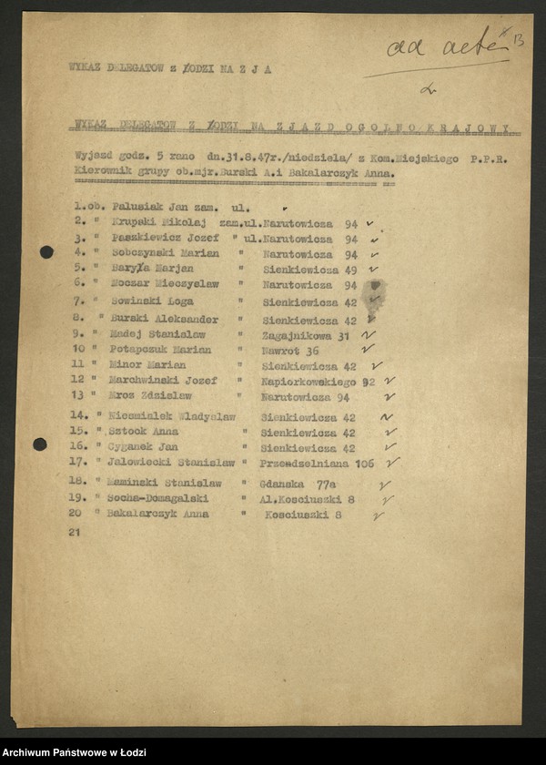 Obraz 14 z jednostki "Związek Uczestników Walki Zbrojnej o Niepodległość i Demokrację; deklaracje [członkowskie], wnioski odznaczeniowe"