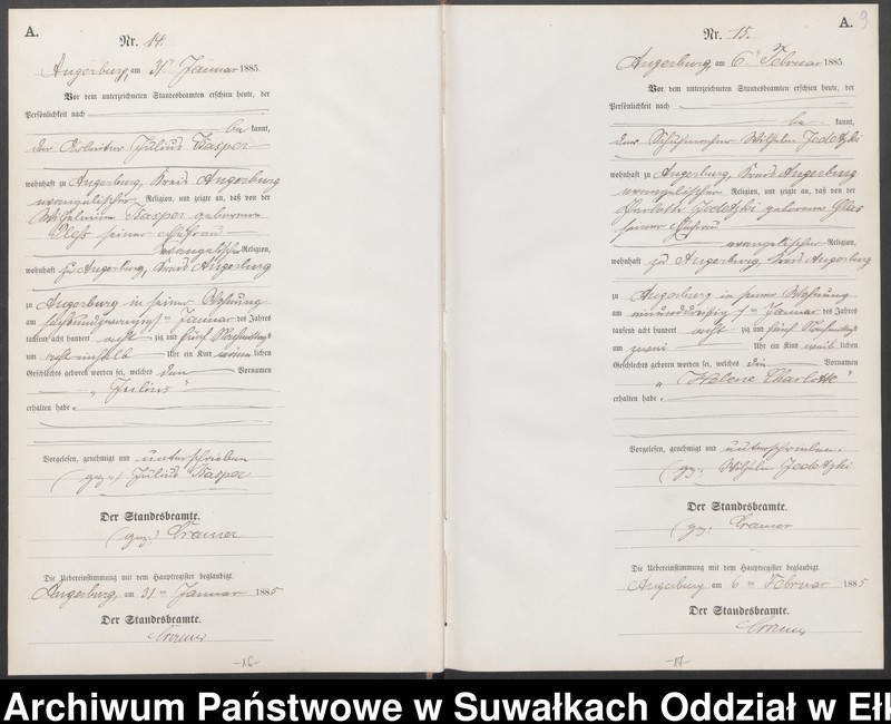 image.from.unit.number "Geburts-Neben-Register des Preussischen Standes-Amtes Angerburg Kreis Angerburg"