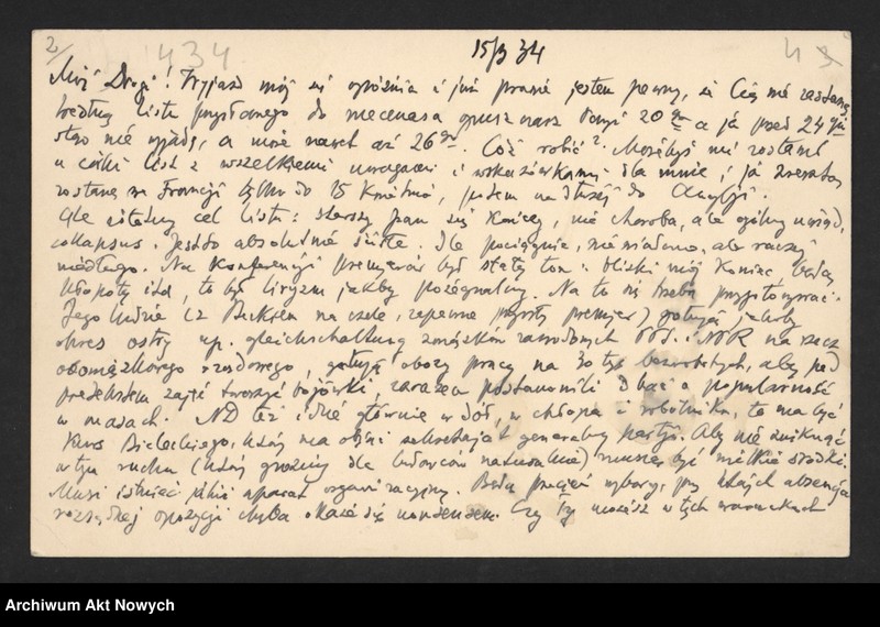 Obraz 5 z jednostki "Kot Stanisław, historyk, działacz Stronnictwa Ludowego. Sytuacja w Polsce. Kontakty polityków opozycyjnych. Pismo "Szaniec" nr 11 z 1928 r."