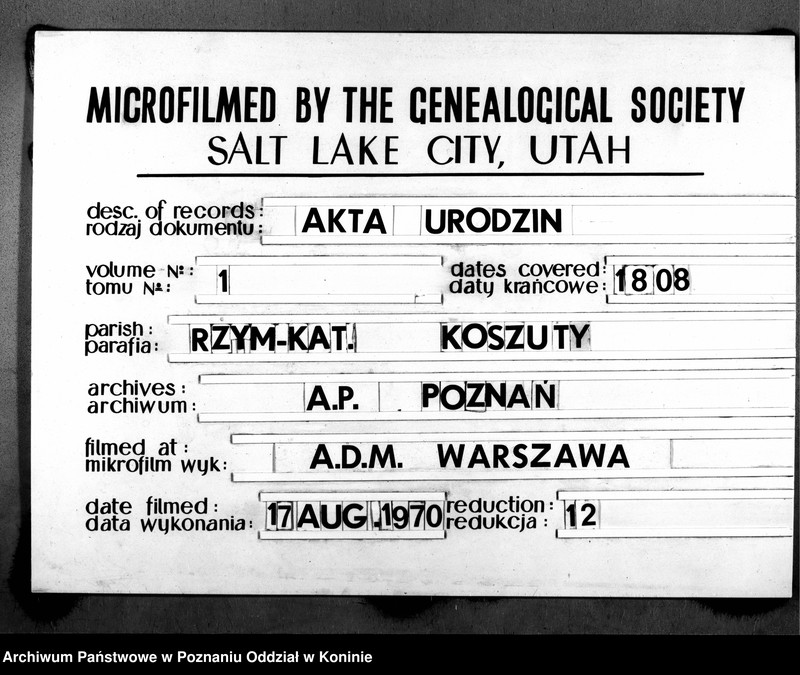 image.from.team "Akta stanu cywilnego Parafii Rzymskokatolickiej Koszuty (powiat słupecki)"