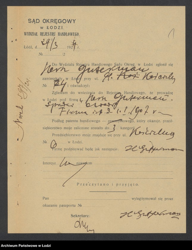 Obraz 3 z jednostki "Hersz Guterman- sprzedaż owoców"