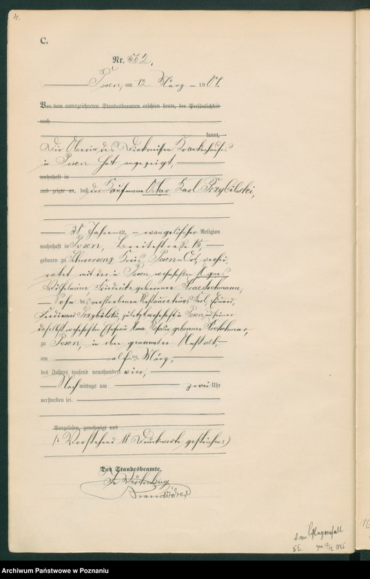 Obraz 6 z jednostki "Księga miejscowa zgonów tom II"