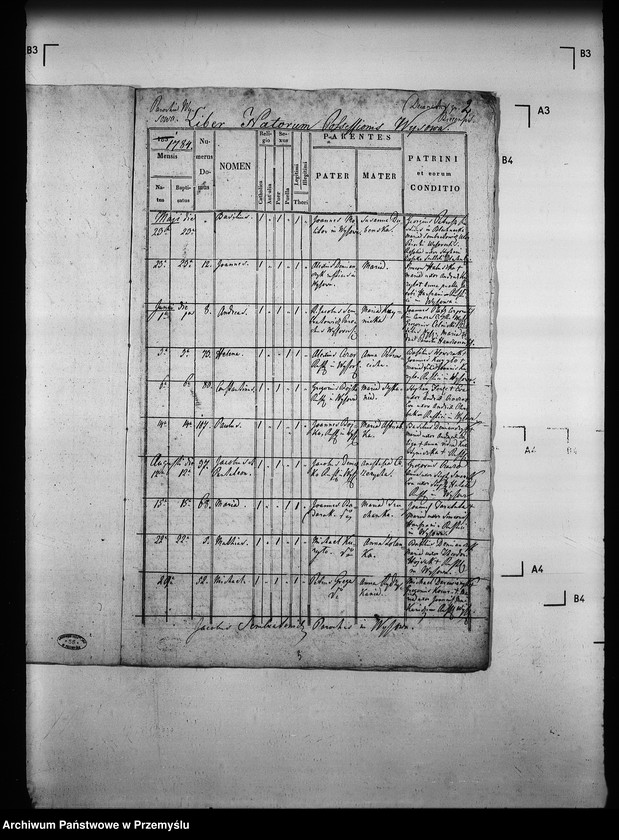 Obraz 6 z jednostki "[Kopie ksiąg metrykalnych parafii Wysowa z filią Blechnarka (dekanat Gorlice)]"