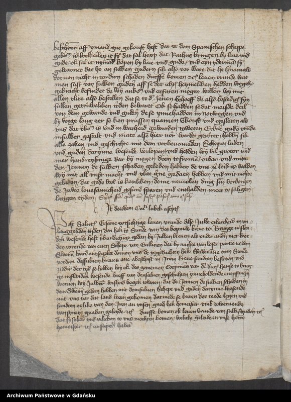image.from.unit.number "Inceptus et inchoatus est iste Liber in quo continentur copie literarum a Ciuitate Danczik et aliis ciuitatibus huius provincie hinc inde missarum. Anno Domini Millesimo CCCC vicesimo. [Liber missivarum]"