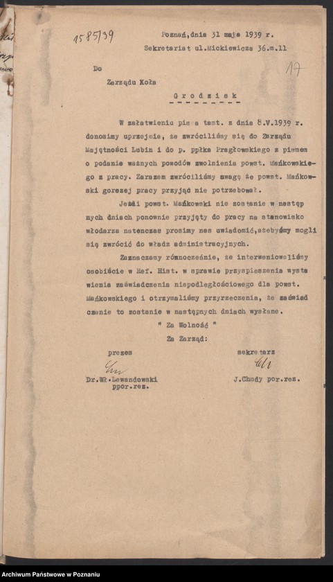 Obraz 16 z jednostki "Korespondencja z kołami."