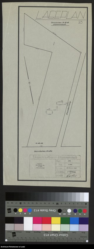 Obraz 1 z jednostki "Lageplan Dornröschen-Strasse 42-44 Litzmannstadt"