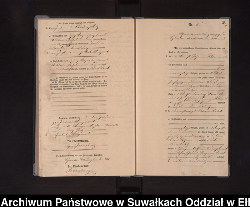 image.from.unit.number "Heiraths-Neben-Register des Königlichen Preussischen Standes-Amtes Orlen Kreis Loetzen"