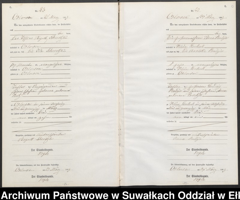 image.from.unit.number "Sterbe-Neben-Register des Preussischen Standes-Amtes Orlowen Kreis Lötzen"