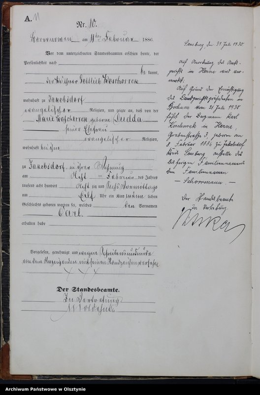 image.from.unit.number "Geburts-Haupt-Register Nr 1 - 61"