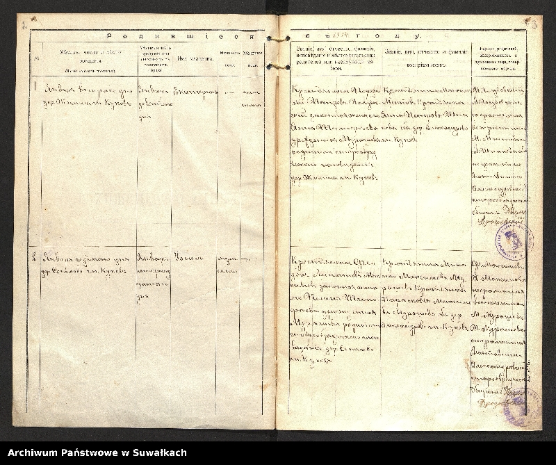 Obraz z jednostki "Kniga o rodivšihsâ Aleksandrovskoj staroobrâdč. obŝiny za 1914 god˝."