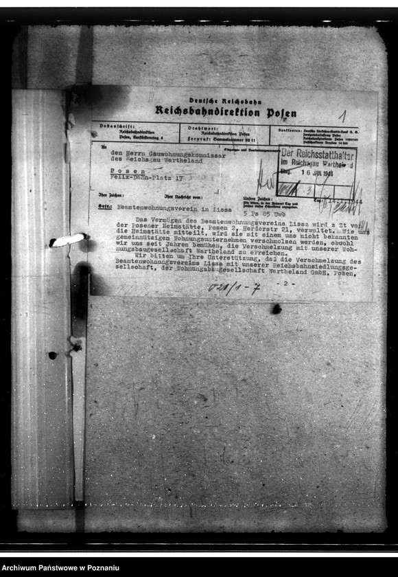 Obraz 5 z jednostki "Beamtenwohnungsverein in Lissa (Leszno)"