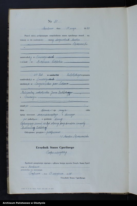 image.from.unit.number "Księga zgonów Nr 1 - 38,1 - 42,1 - 45 i 1 - 62 /brak lat 1890 - 1895/ /przepisana w języku polskim z oryginału niemieckiego w dniach16.07.-22.08.1950"