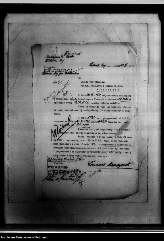 Obraz 12 z jednostki "Podania osadników z parcelacji polskiej o zmniejszenie zadłużenia na podstawie art. 16. rozporządzenia Prezydenta Rzeczpospolitej z dnia 24.X.1934 r. z terenu powiatu inowrocławskiego"