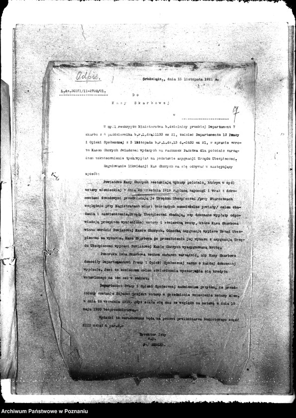 Obraz 11 z jednostki "Rozrachunek kas chorych ze skarbem państwa [ustawa z 26.IX.1919]"