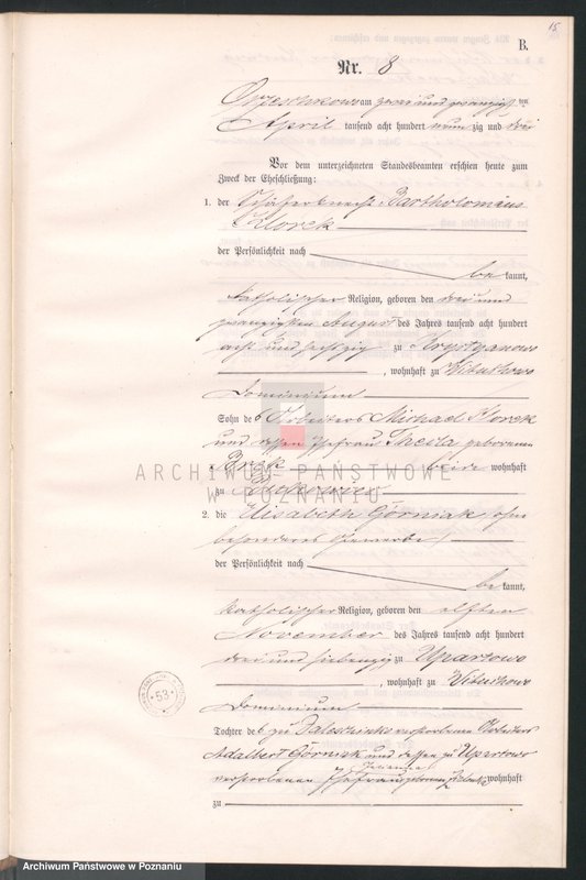 Obraz 18 z jednostki "Księga małżeństw"