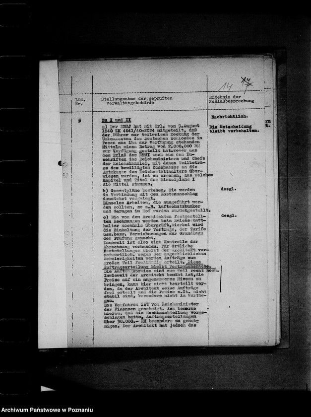 Obraz 18 z jednostki "Rechnungshof- Beantwortung der Erinnerungen"