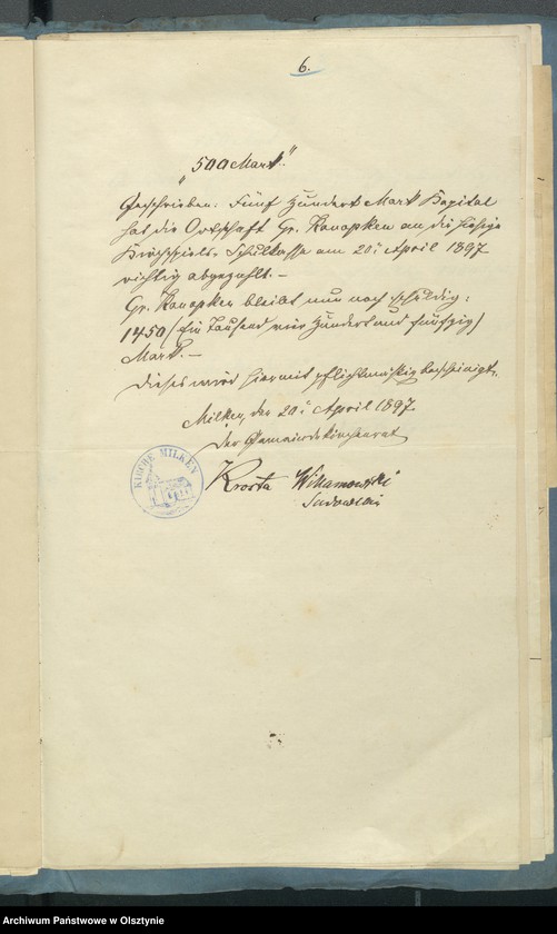 image.from.unit.number "Beläge der Kirchspiels Schulkasse Rechnung"