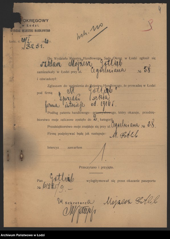 Obraz 6 z jednostki "Mojżesz Gotlib- sprzedaż szkła"