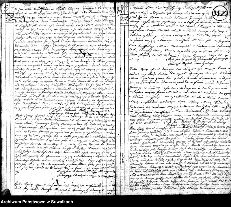 Obraz 6 z jednostki "Akta Cywilne Małżeństwa Gminy Krasnopolskiey od R.1810 1-go Maja do R. 1811 1-go Maja."