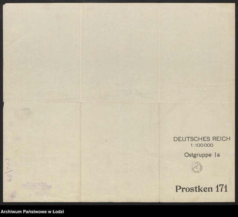 Obraz 2 z jednostki "Karte des Deutschen Reiches 171 Prostken-Grajewo"