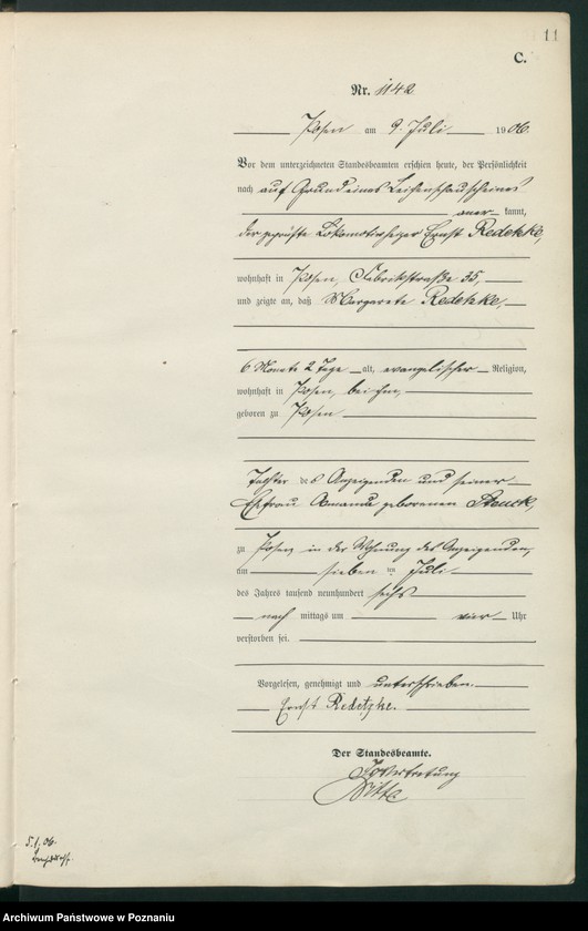 Obraz 13 z jednostki "Księga miejscowa zgonów tom III"