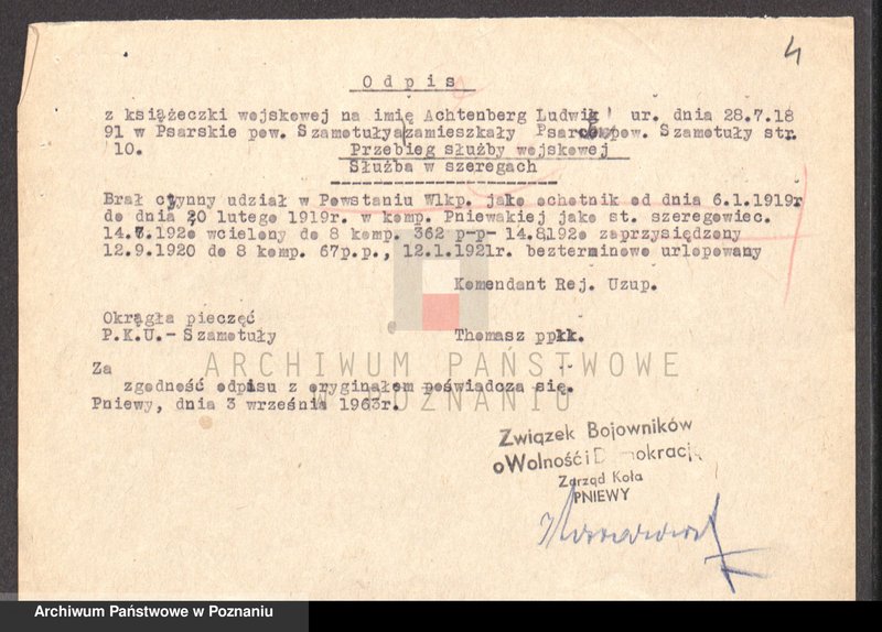 Obraz 16 z jednostki "Życiorysy powstańców wielkopolskich: A - tom l /Abramowski - Andrzejewski/."