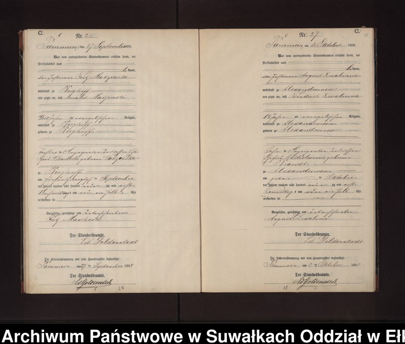 image.from.unit.number "Sterbe-Neben-Register des Preussischen Standes-Amtes Neuhoff Kreis Loetzen"