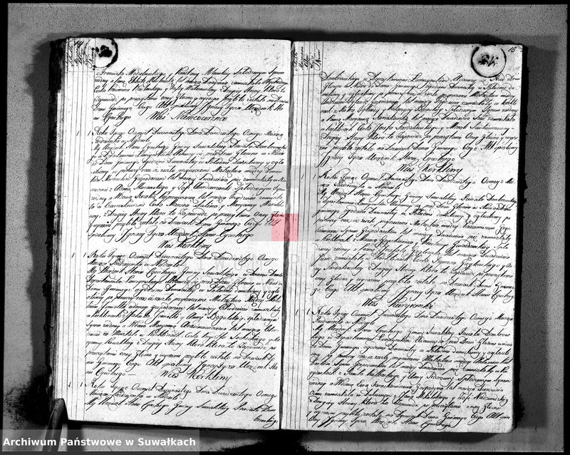 image.from.unit.number "Księga aktu ślubnego gminy suwalskiey, powiatu dąbrowskiego, departamentu łomżyńskiego od dnia 1-go maja 1812 do pierwszego maja 1813 roku"