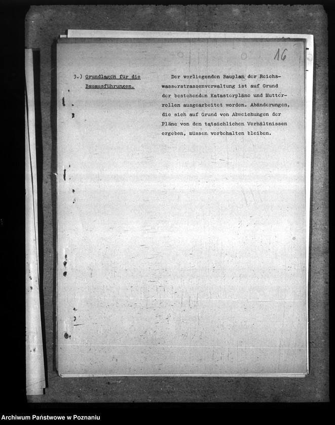 Obraz 20 z jednostki "Wasserstrassendirektion Hannover. Neubauamt für die Kanalisierung der Mitteweser Minden i. W. Staustufe Petershagen. Ausbauverfahren"