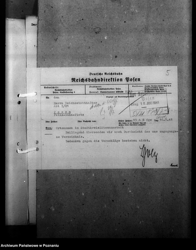 Obraz 9 z jednostki "Ortsnamenänderung - Litzmannstadt - Stadt (miasto Łódź)"