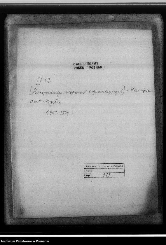 Obraz 4 z jednostki "[Korespondencja w sprawach organizacyjnych], Kreissippenamt Mogilno"
