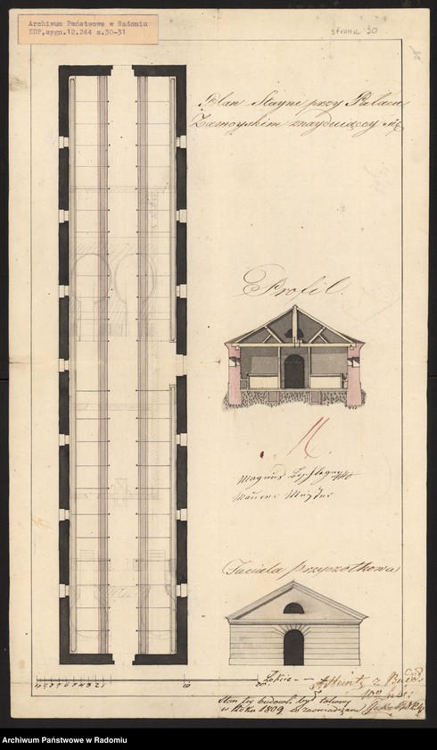 image.from.unit.number "[12 rysunków zabudowań ordynackich w Zamościu i Janowicach - dowody do zakończonego 6 CI 1817 r. protokołu likwidacyjnego Kommissyi dla Oszacowania Szkód Zamościa, dołączone przez pełnomocnika Ordynata w związku z zajęciem miasta Zamościa na twierdzę]"