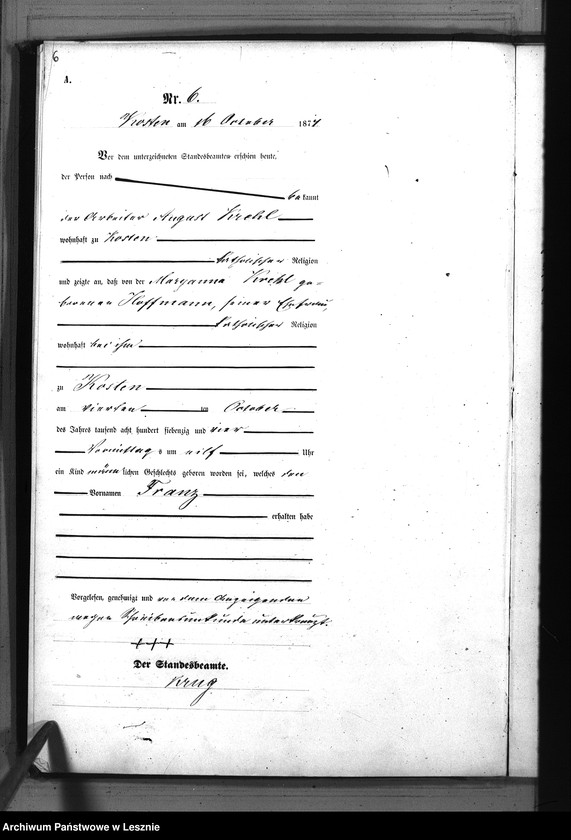 Obraz 9 z jednostki "[Księga urodzeń - miasto]"