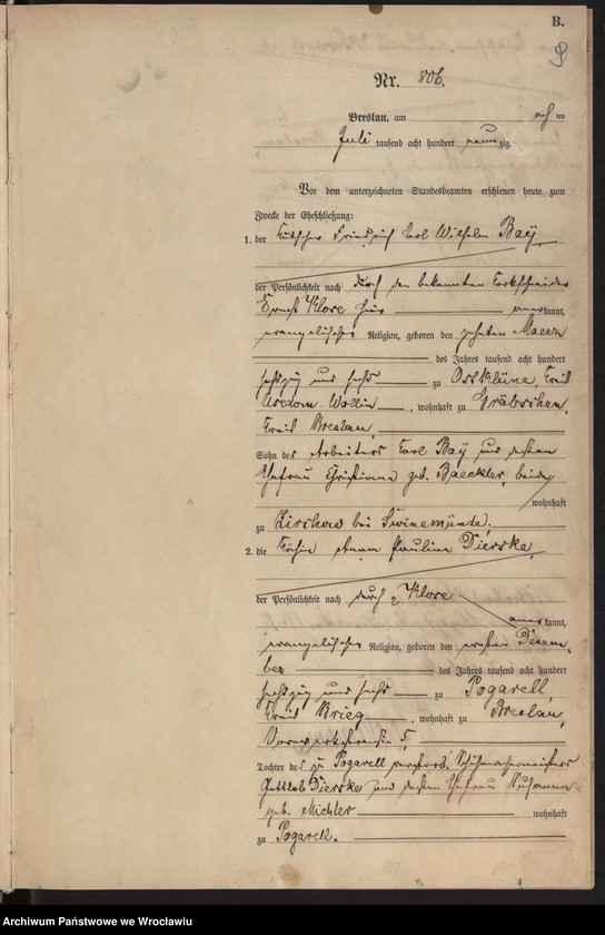 image.from.unit.number "Heiraths-Haupt-Register Breslau II 1890 Band 5"