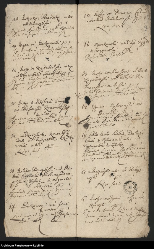 Obraz 7 z jednostki "Regestrum Simplicium Causarum Conseruatarum & Recentium Criminum Anni Dni 1644"