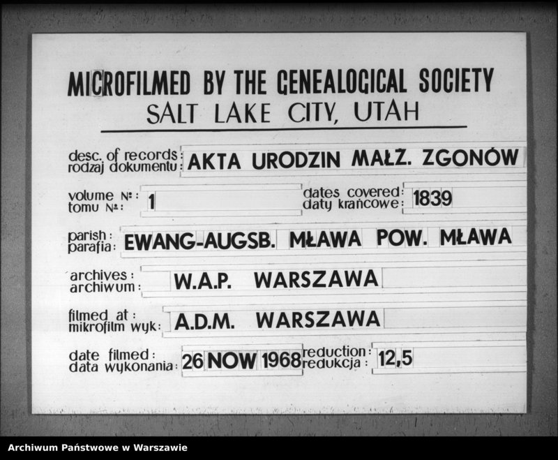 image.from.team "Akta stanu cywilnego Parafii Ewangelicko-Augsburskiej w Mławie"