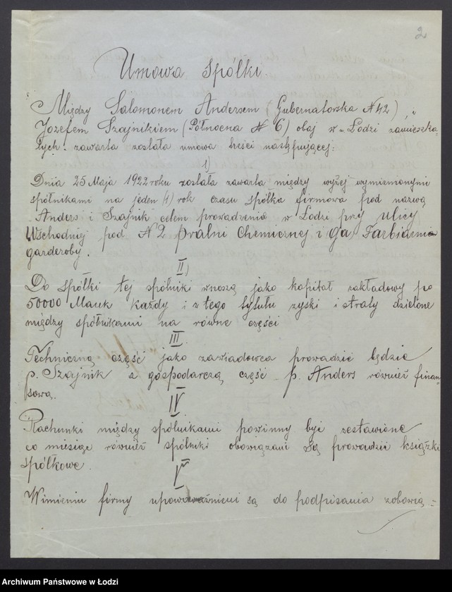 Obraz 4 z jednostki "Anders i Szajnik - pralnia chemiczna i farbiarnia garderoby"