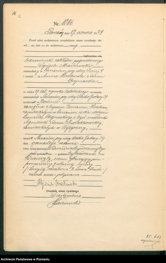 Obraz 18 z jednostki "Księga miejscowa zgonów tom III [Rejestr główny zgonów]"