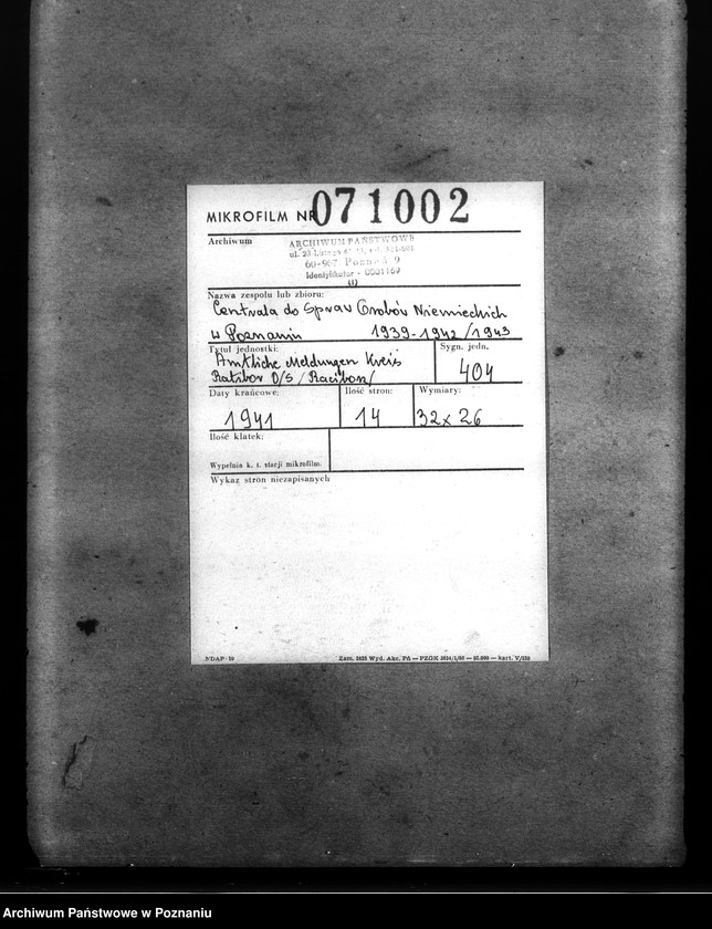 Obraz 2 z jednostki "Amtliche Meldungen Kreis Ratibor O/ S (Raciborz)"