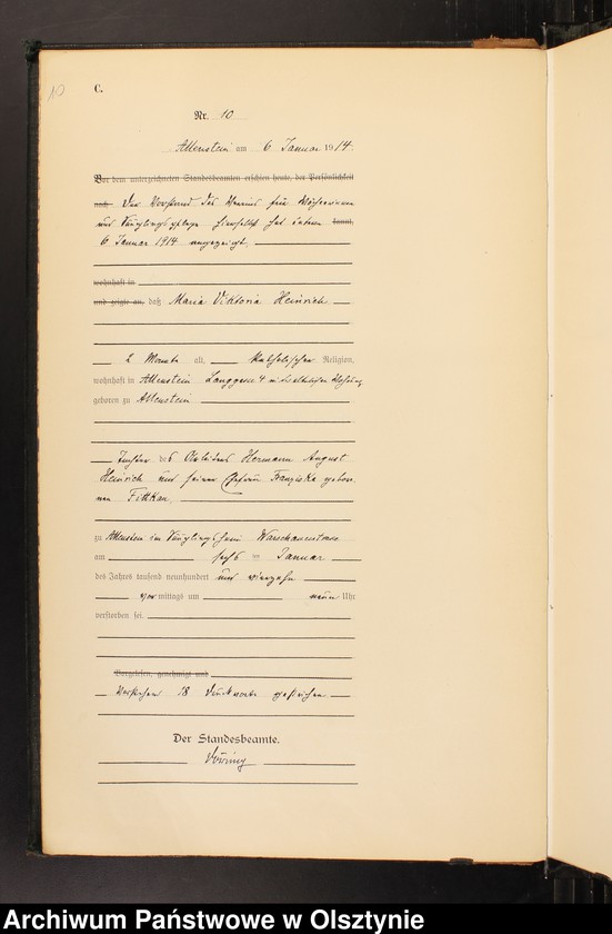 image.from.unit.number "Sterbe-Haupt-Register Tom I, Nr 1-600"