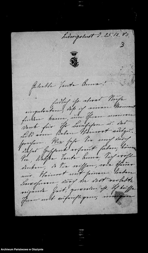 image.from.unit.number "/Baron v. Plüskow, seine Frau Clara u. Töchter Maria u. Elise an Anna Gfin Lehndorff geb. Gfin Hahn/"