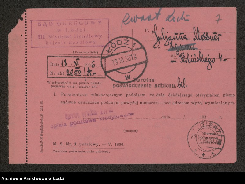 Obraz 9 z jednostki "Julianna Messner – mleczarnia – Zgierz"