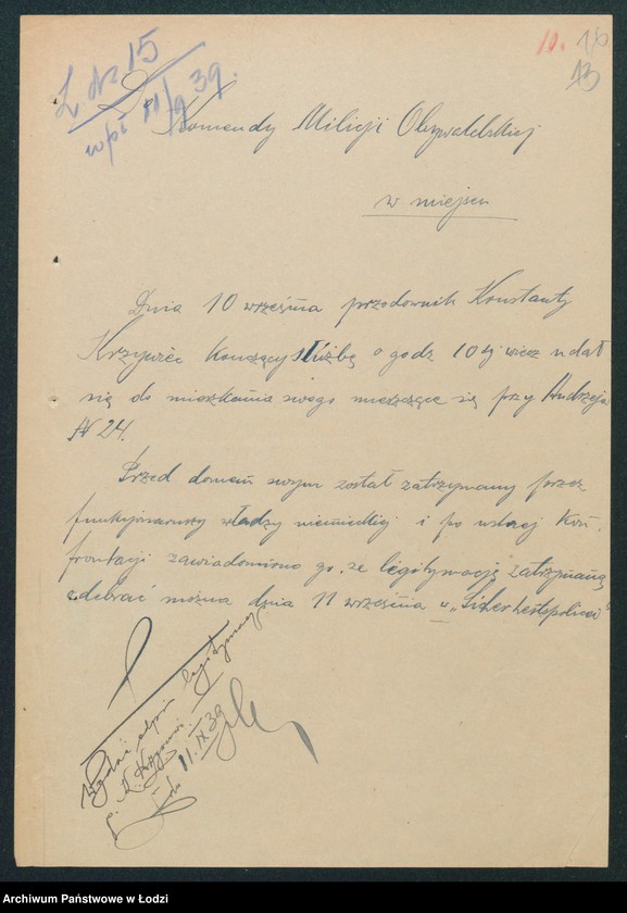 Obraz 18 z jednostki "[Akta VII Komisariatu Milicji Obywatelskiej -protokoły zajść, aresztowań i kradzieży]"