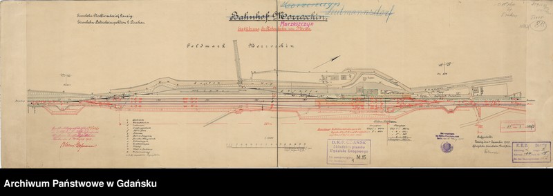 image.from.unit.number "Eisenbahn Direktionsbezirk Danzig. Eisenbahn Betriebsinspketion 2 Dirschau. Bahnhof Morroschin"