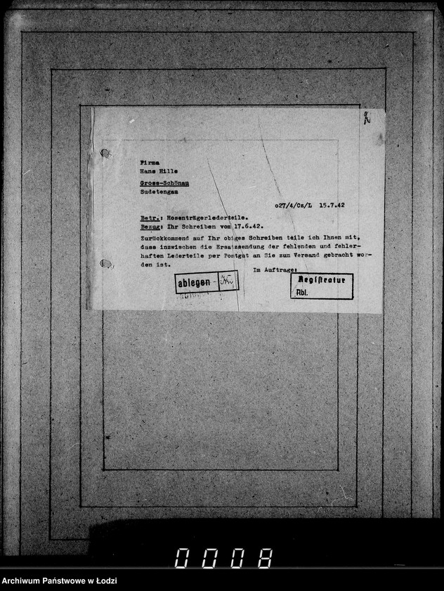 Obraz 6 z jednostki "[Korespondencja z urzędami, instytucjami i firmami]"