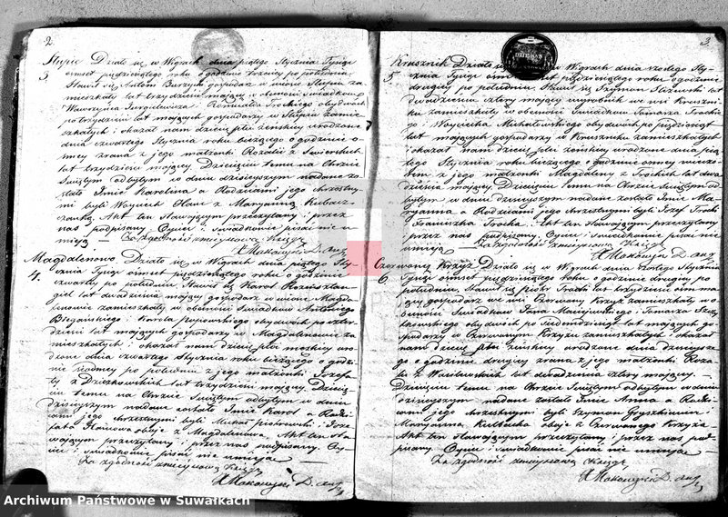image.from.unit.number "Duplikat akt urodzonych, zaślubionych, umarłych w parafii Wigry"